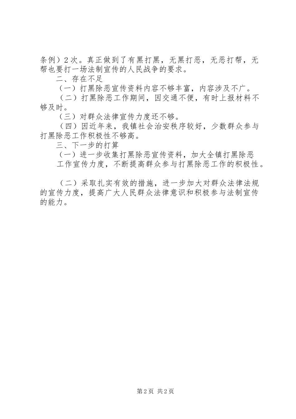 年度打黑除恶工作总结_第2页