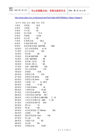 《装饰材料价格大全》7000个材料价格[1]
