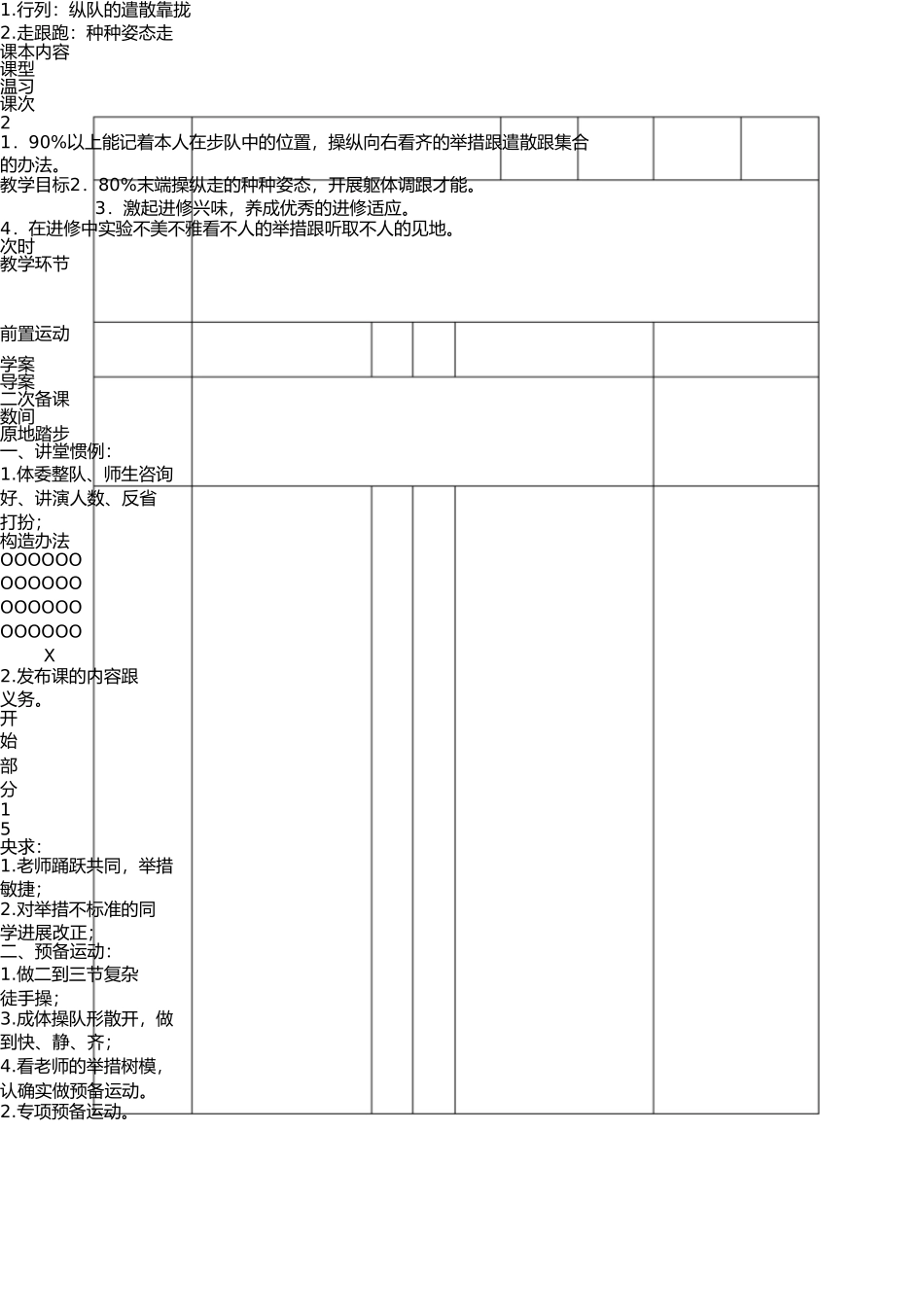 小学体育教案-队列队形 _第3页