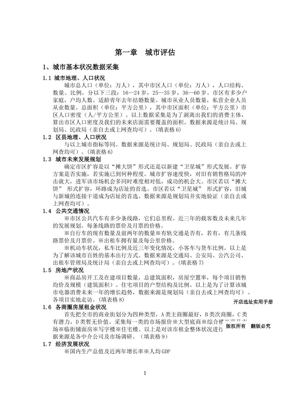 开店选址实用手册(1)_第1页