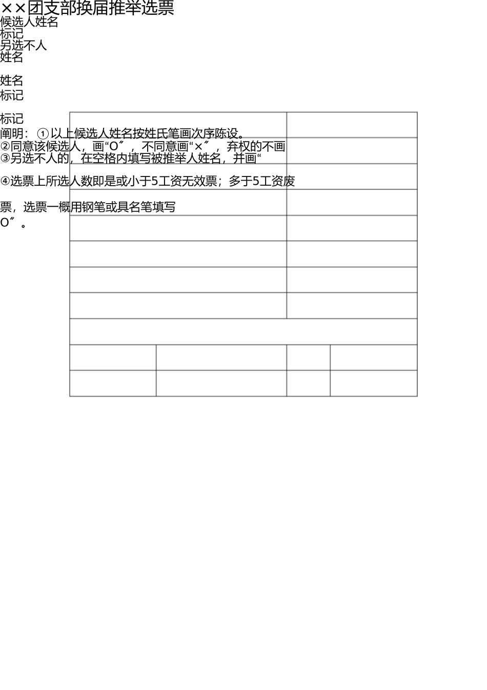 团委换届表格 _第1页