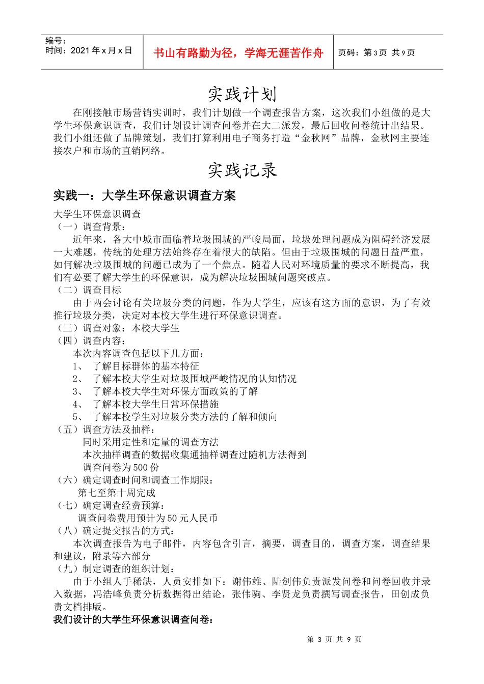 市场营销实践报告_第3页