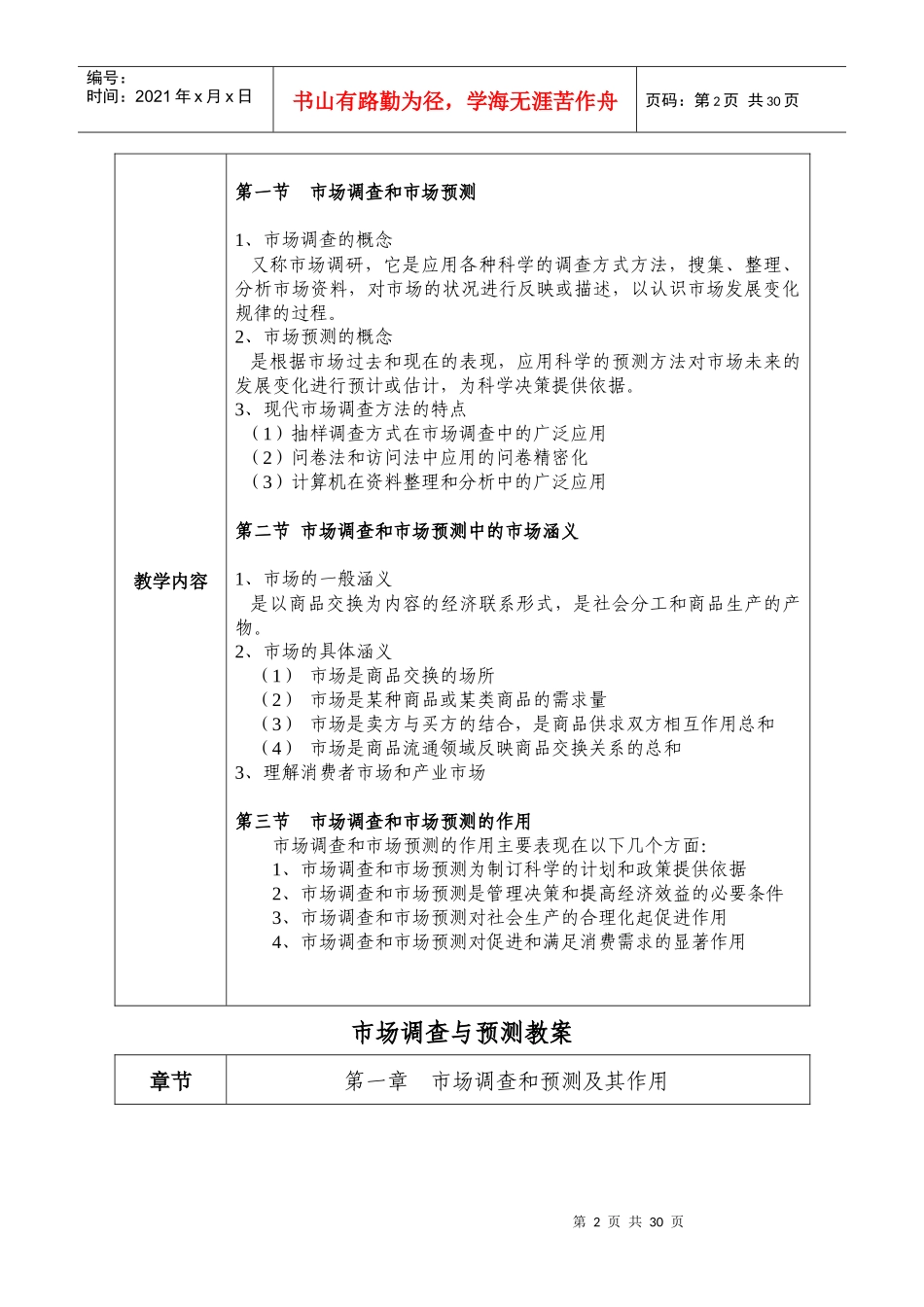 市场调查与预测培训教案_第2页