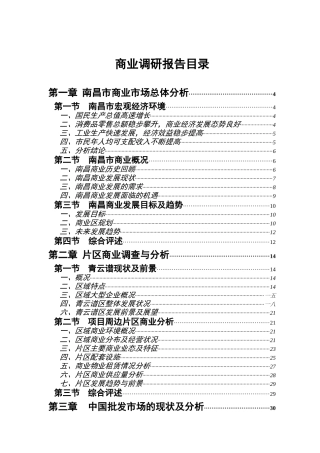 南昌市商业市场调研分析报告