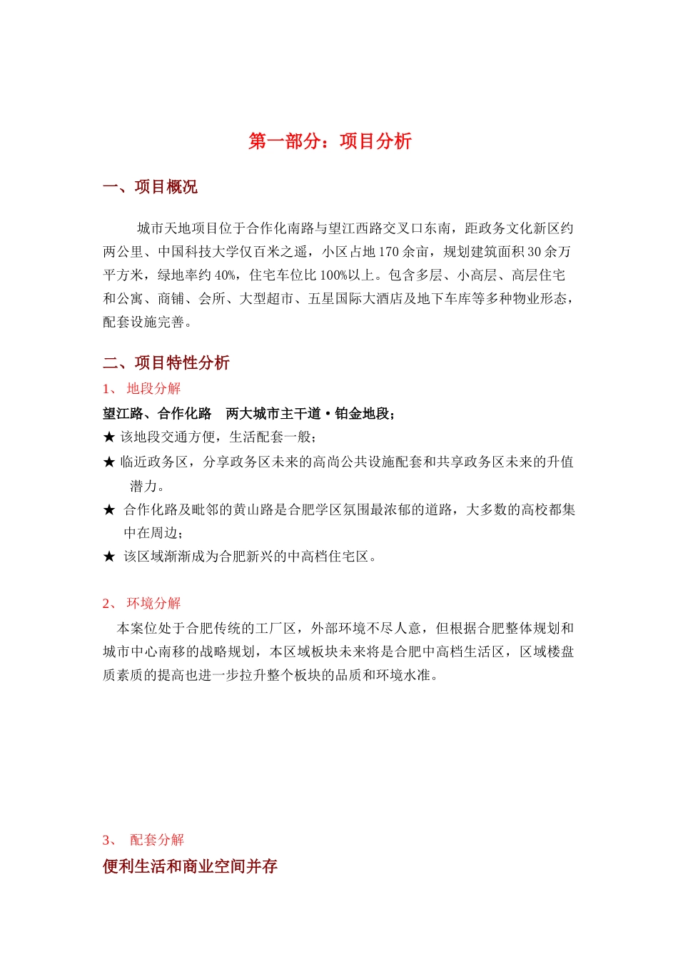 合肥安高城市天地竞标案之营销策划篇（DOC 56页）_第2页