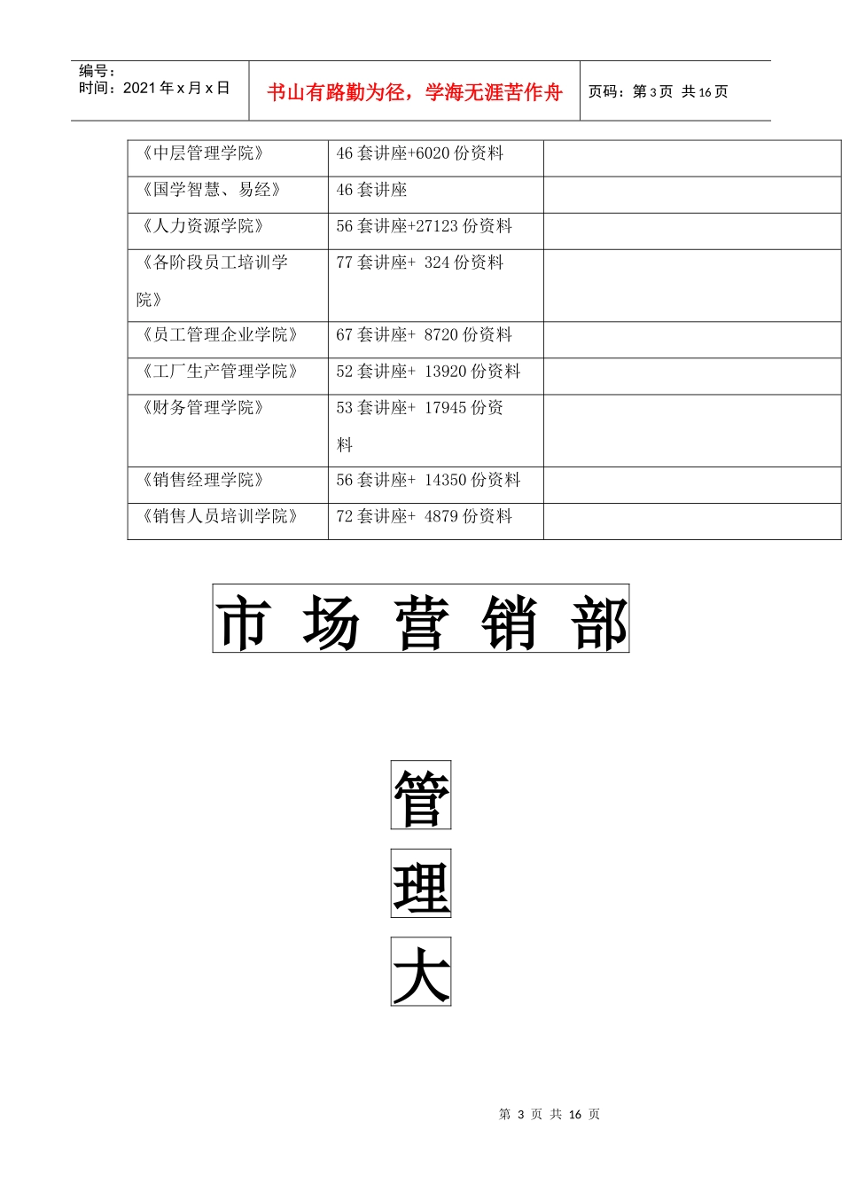市场营销部管理要点_第3页