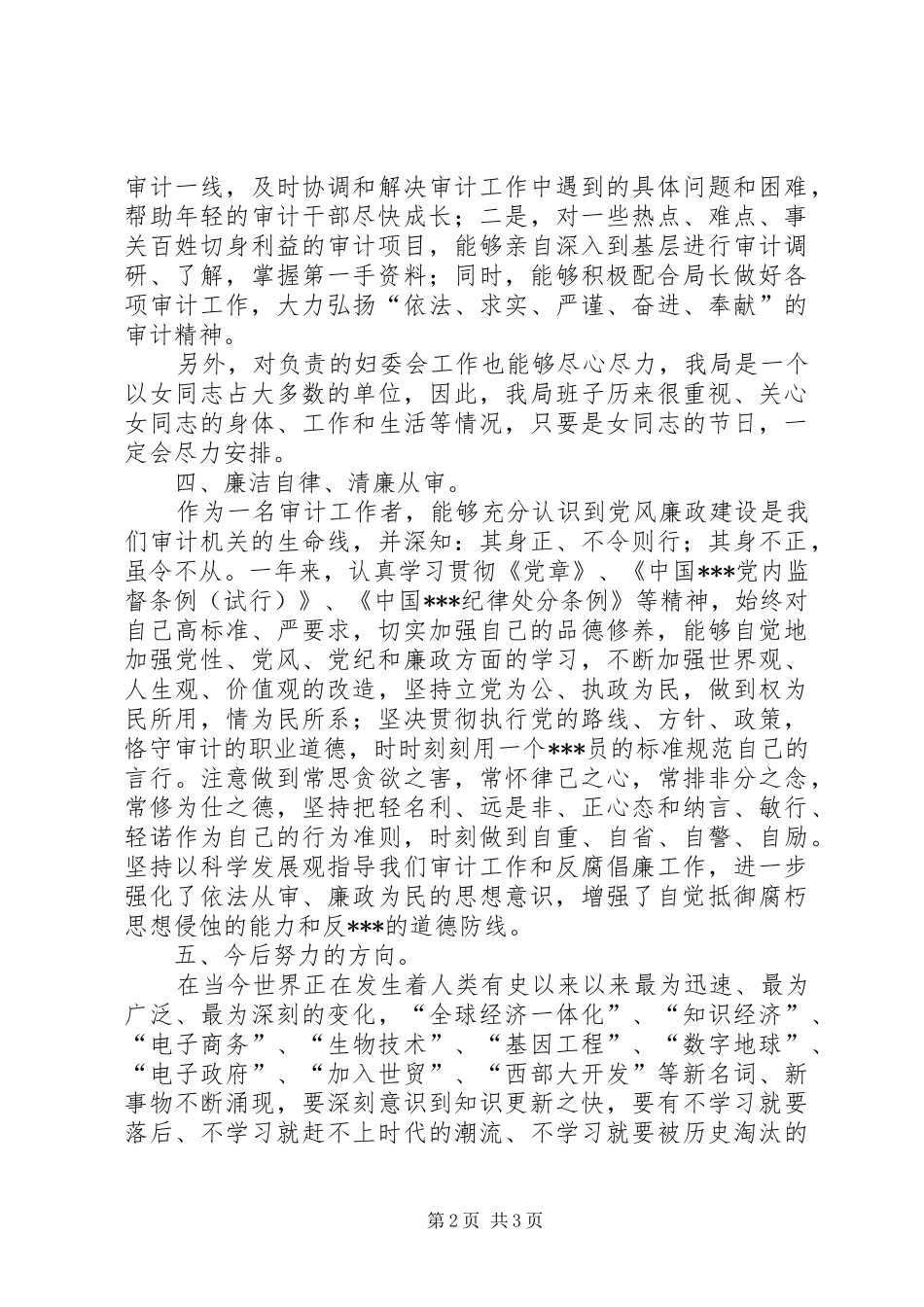 审计人员个人工作总结格式_第2页