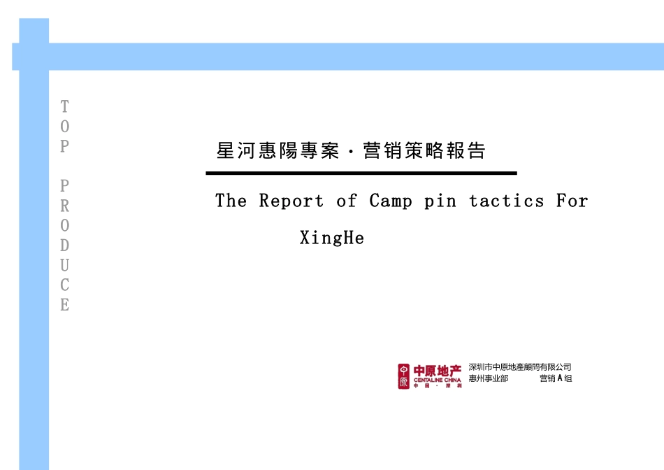中原星河惠阳专案之营销策略报告(doc51)_第1页