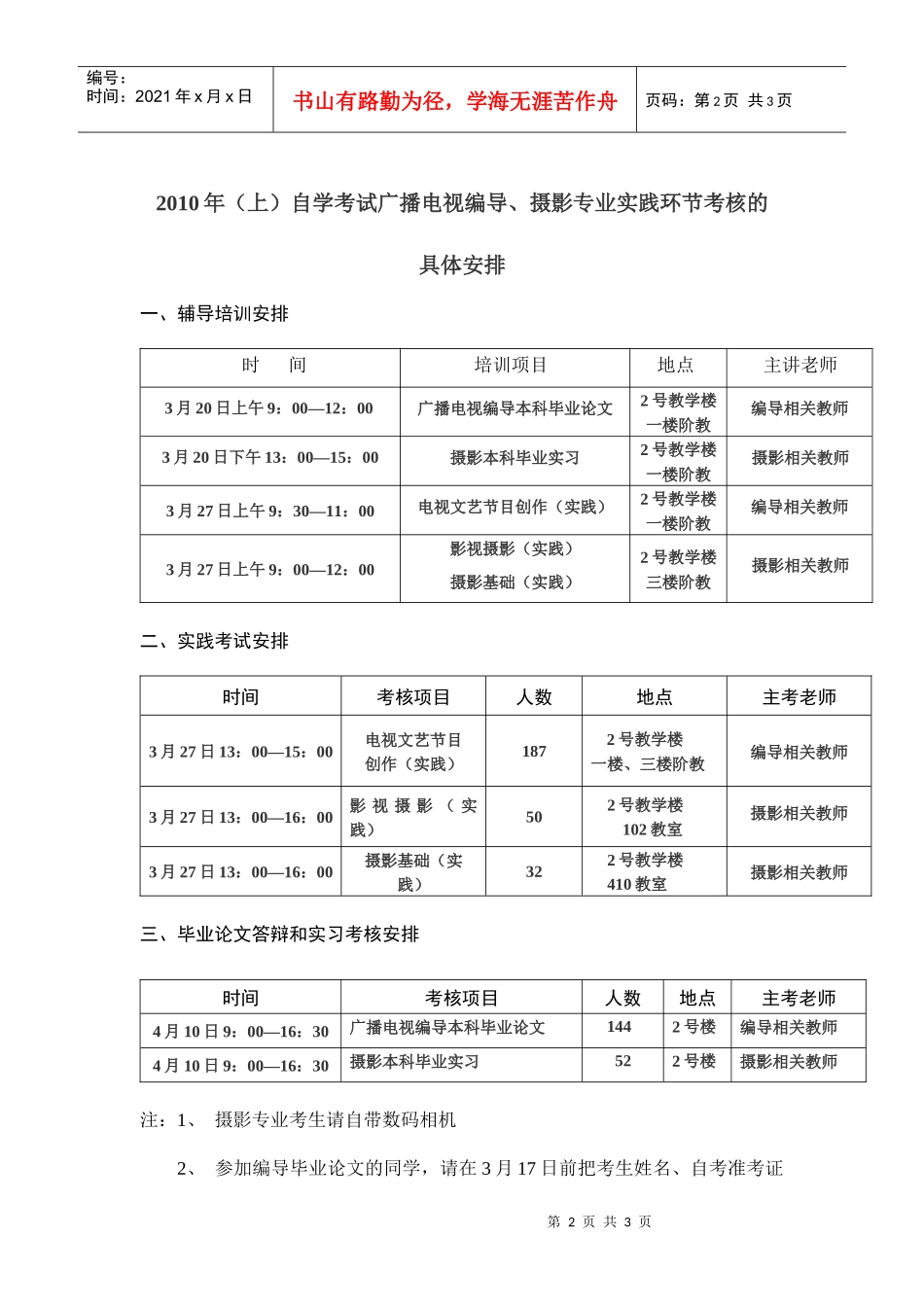 《广播电视编导》、《摄影》XXXX年毕业_第2页