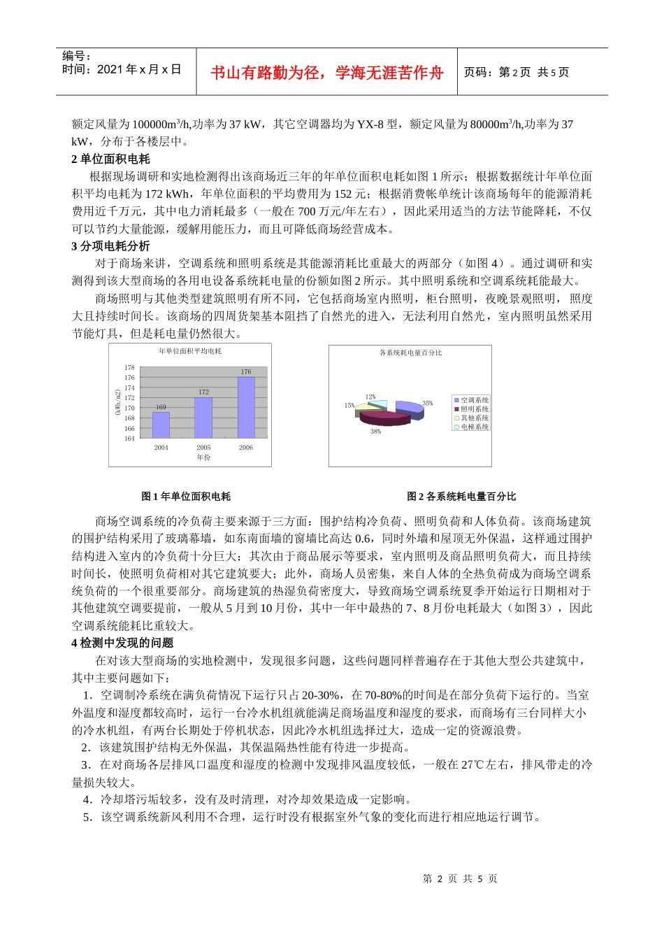 289天津市某大型商场建筑用能现况与节能改造途径的探讨_第2页