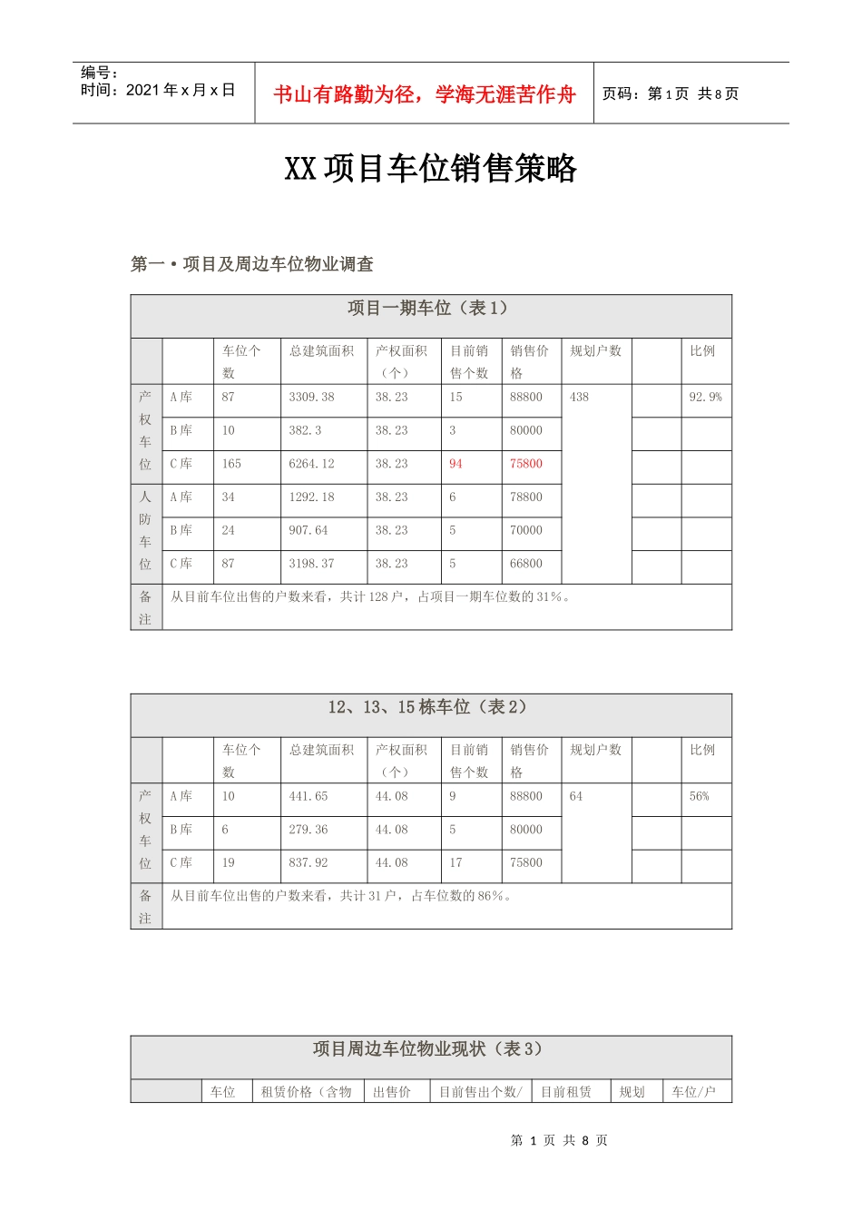地下车库销售策略_第1页