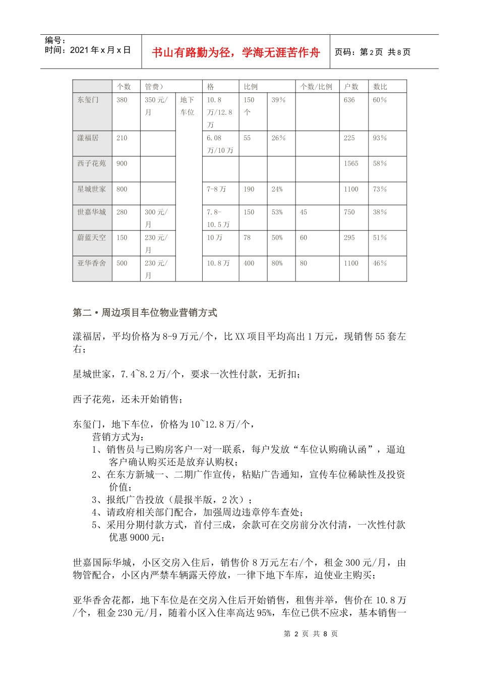 地下车库销售策略_第2页