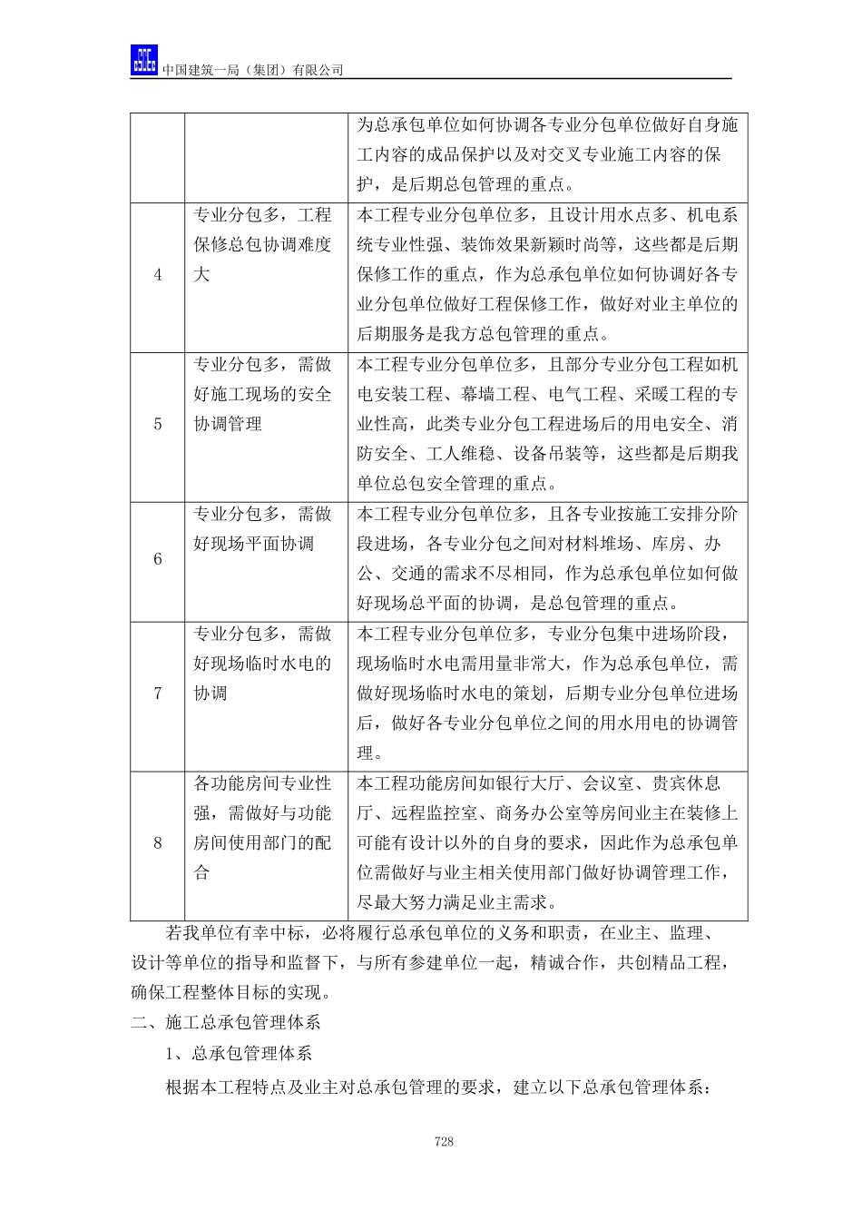 对总包管理的认识以及对专业分包工程的配合、协调、管理、服务1_第2页