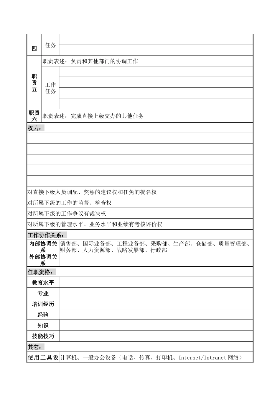 售后部部长助理岗位说明书_第2页