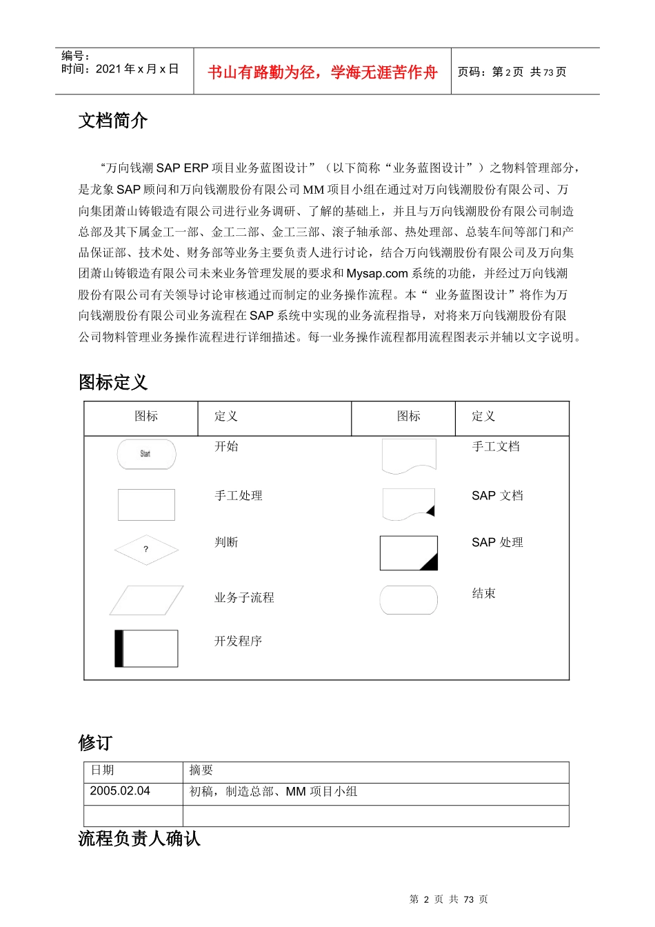万向钱潮股份有限公司ERP项目业务蓝图物料管理--jltt_第2页