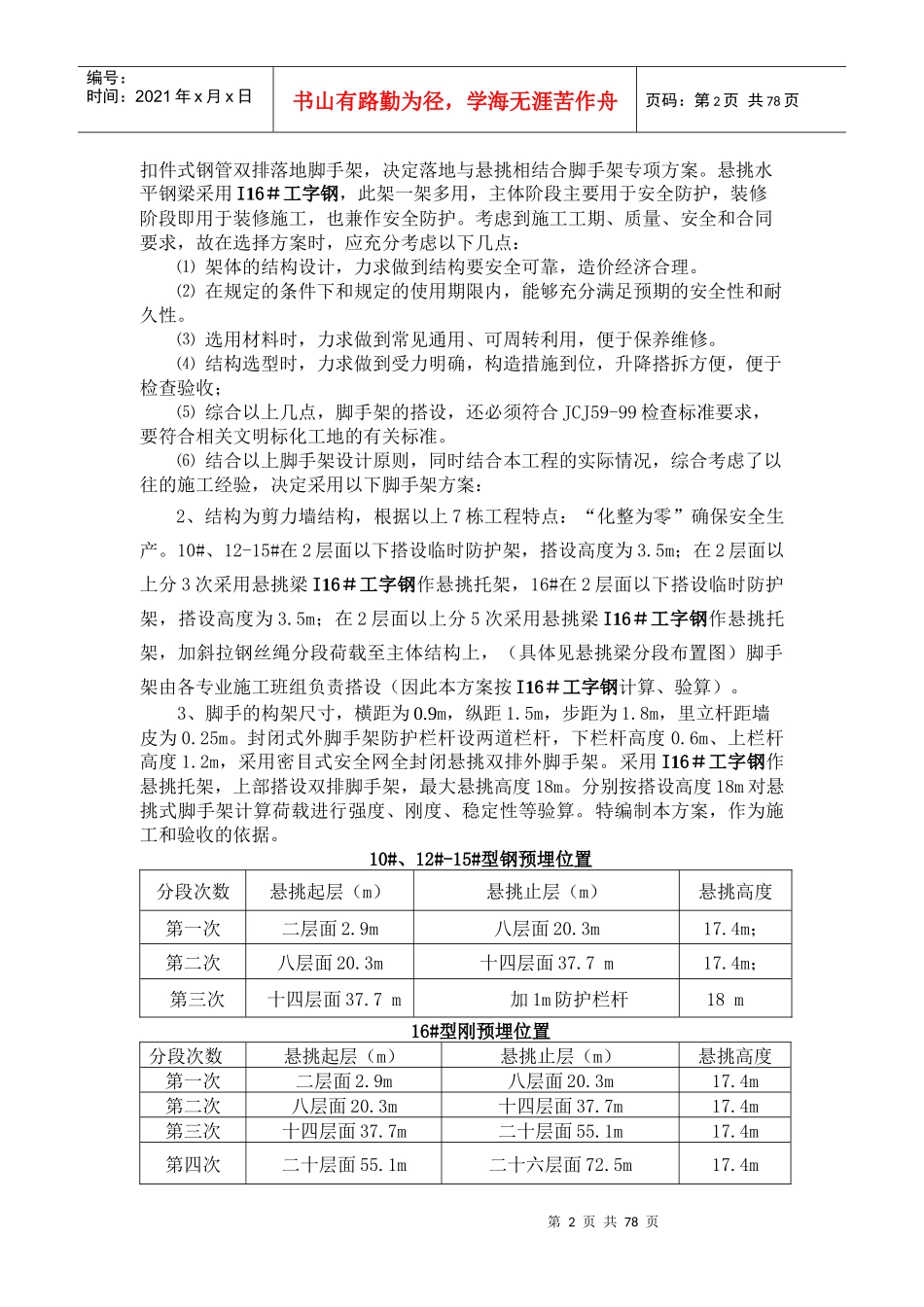 18层悬挑架施工方案（DOC76页）_第2页