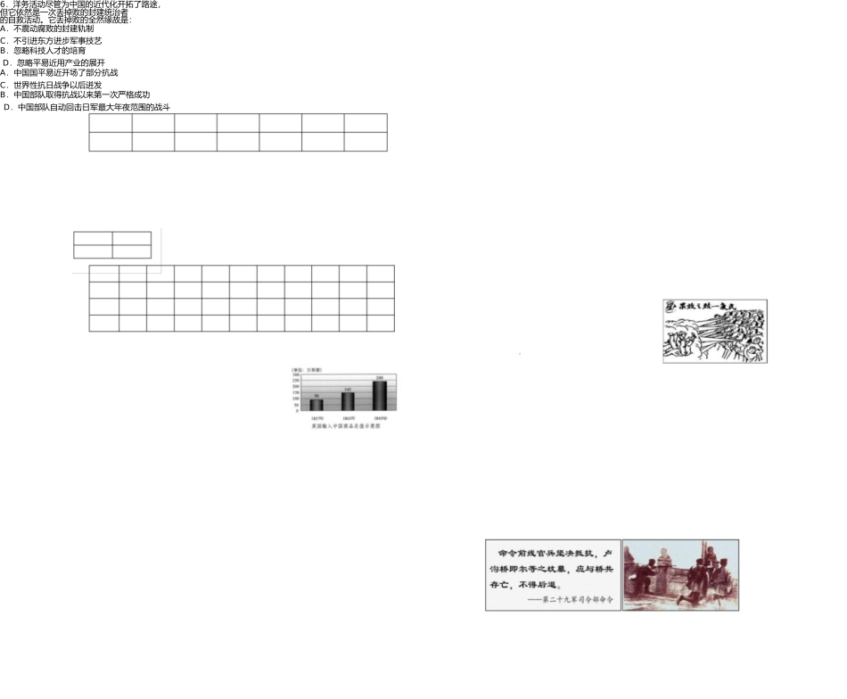 瑶海区2011~2012学年度第一学期八年级历史 _第3页