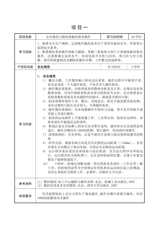 数控铣床的基本操作(三菱、西门子802S系统)