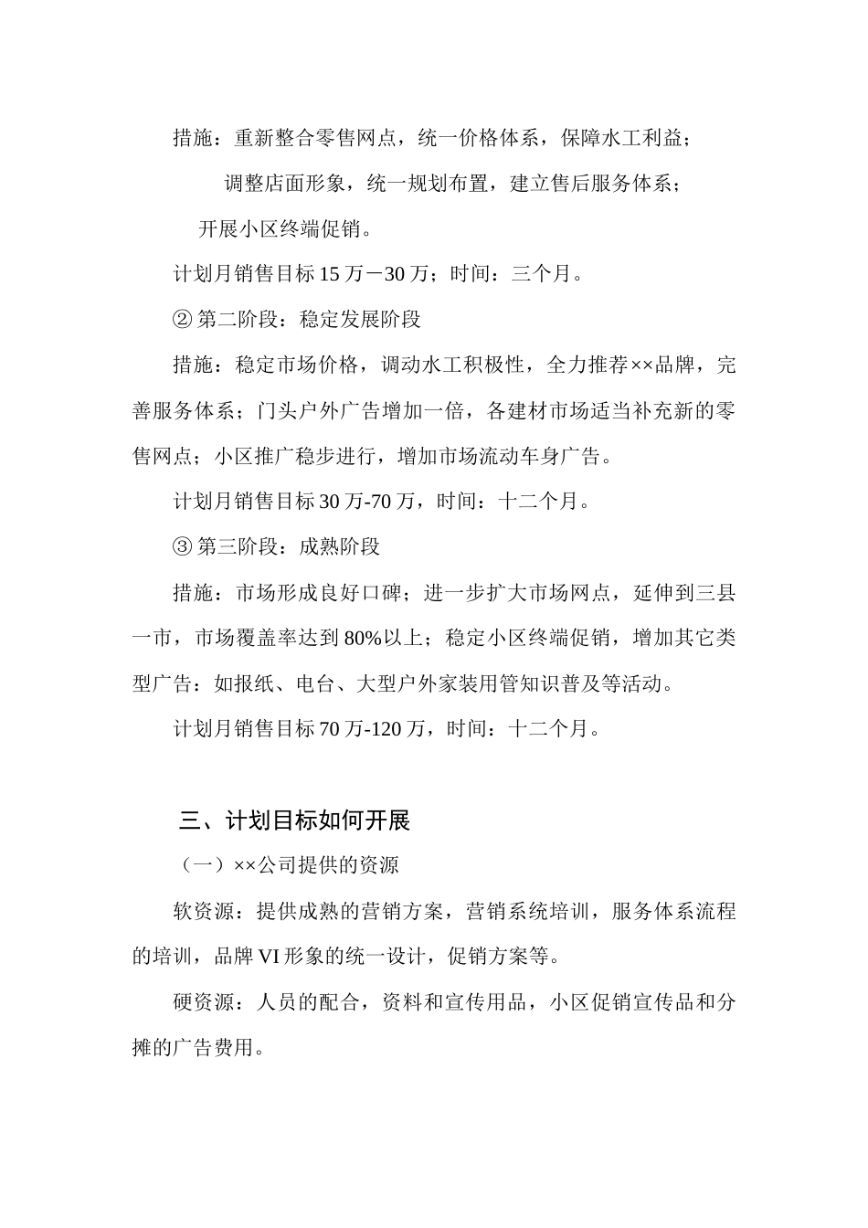 ××管业分销市场操作方案_第3页