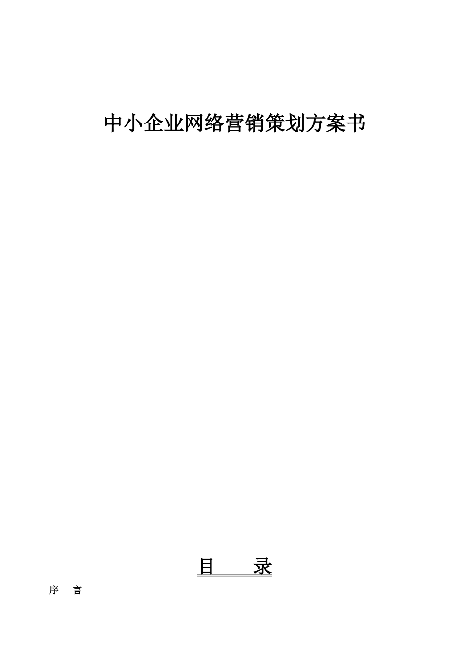 中小企业网络营销策划方案_第1页
