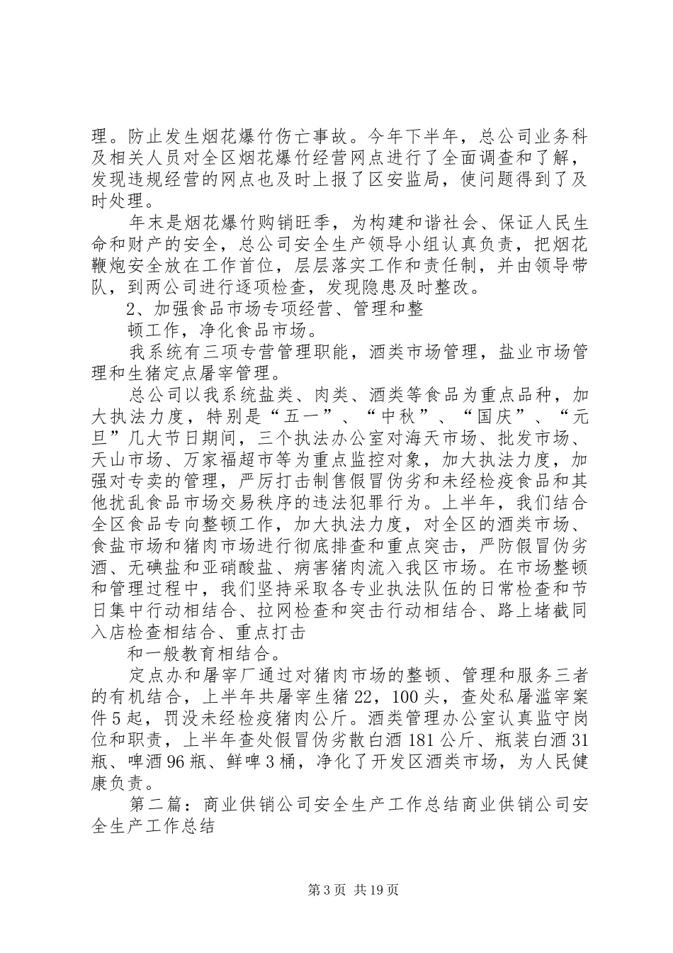 商业供销公司安全生产工作总结_第3页
