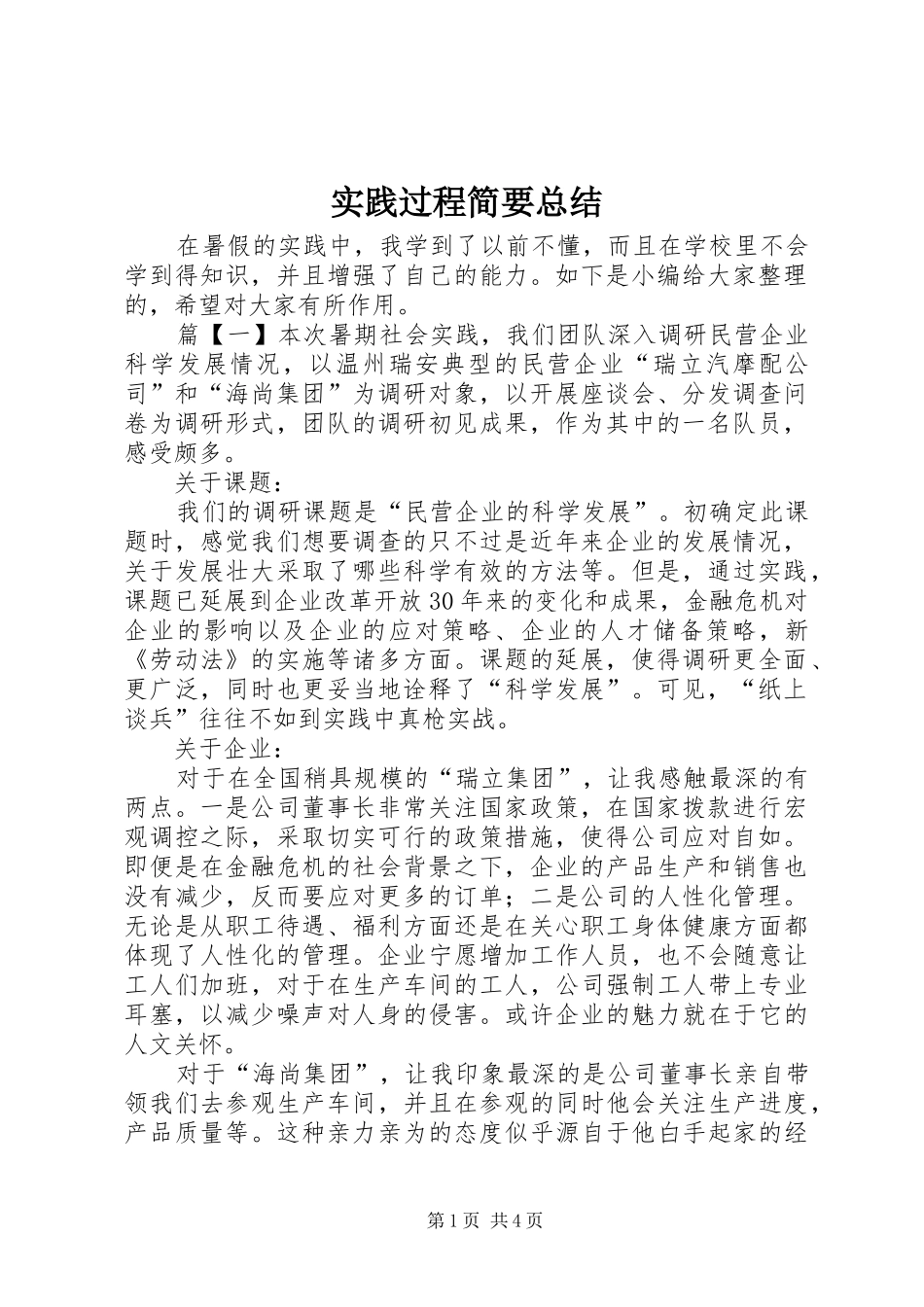 实践过程简要总结_第1页