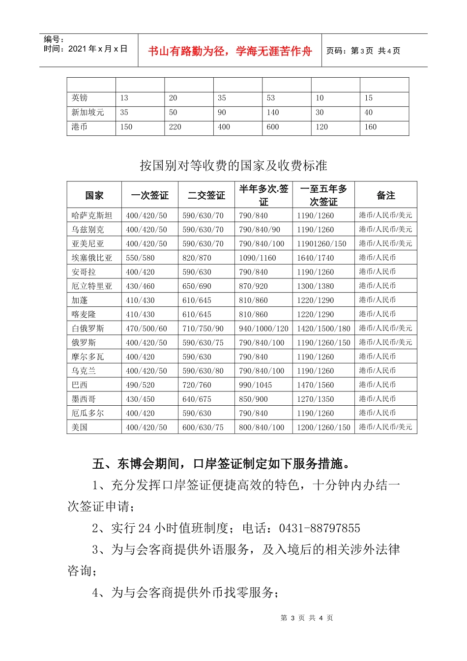 口岸落地签证服务指南_第3页