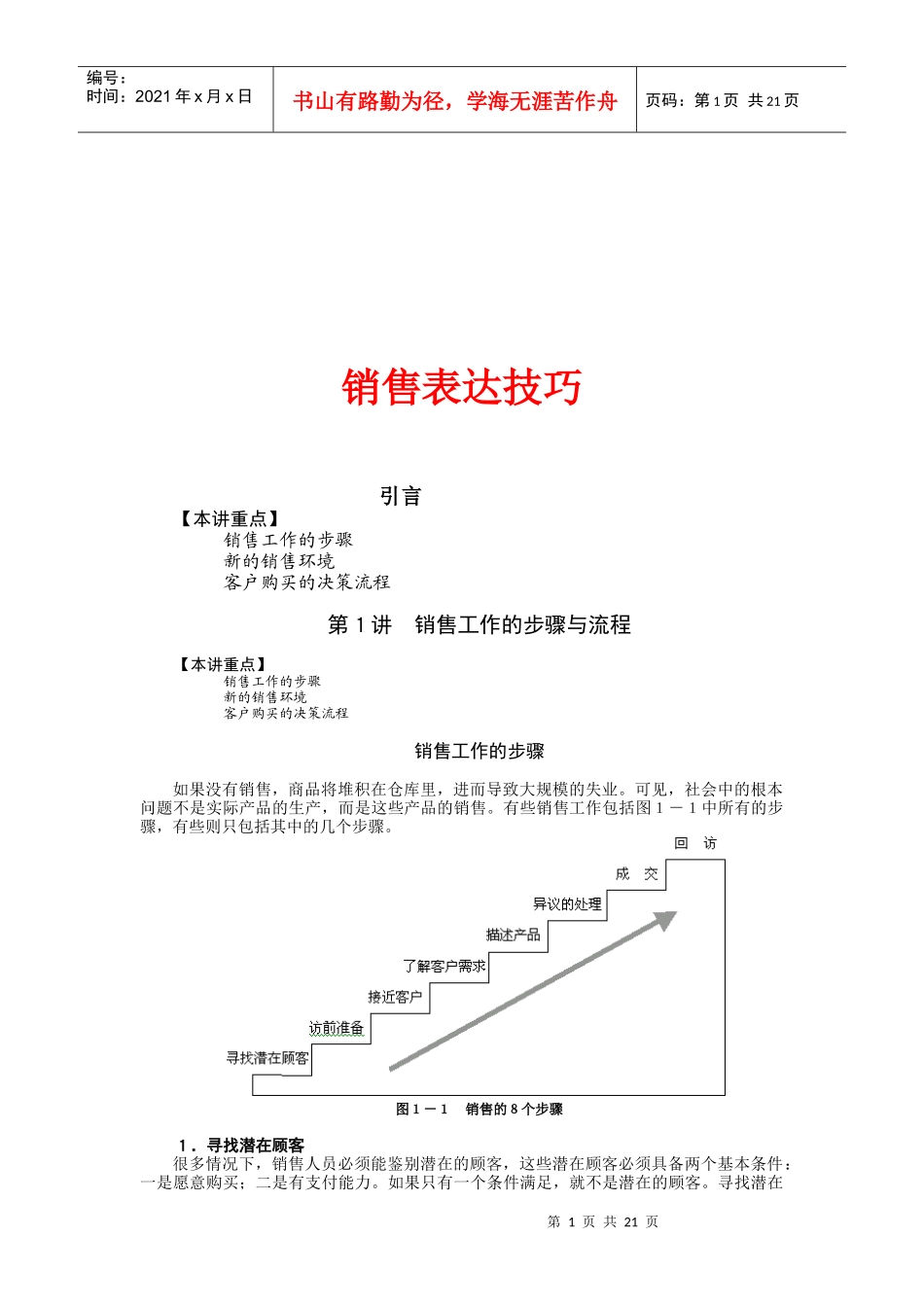 专业的销售表达技巧_第1页