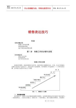 专业的销售表达技巧