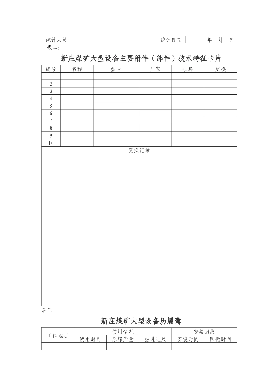 新庄煤矿大型设备技术档案(样表)_第3页
