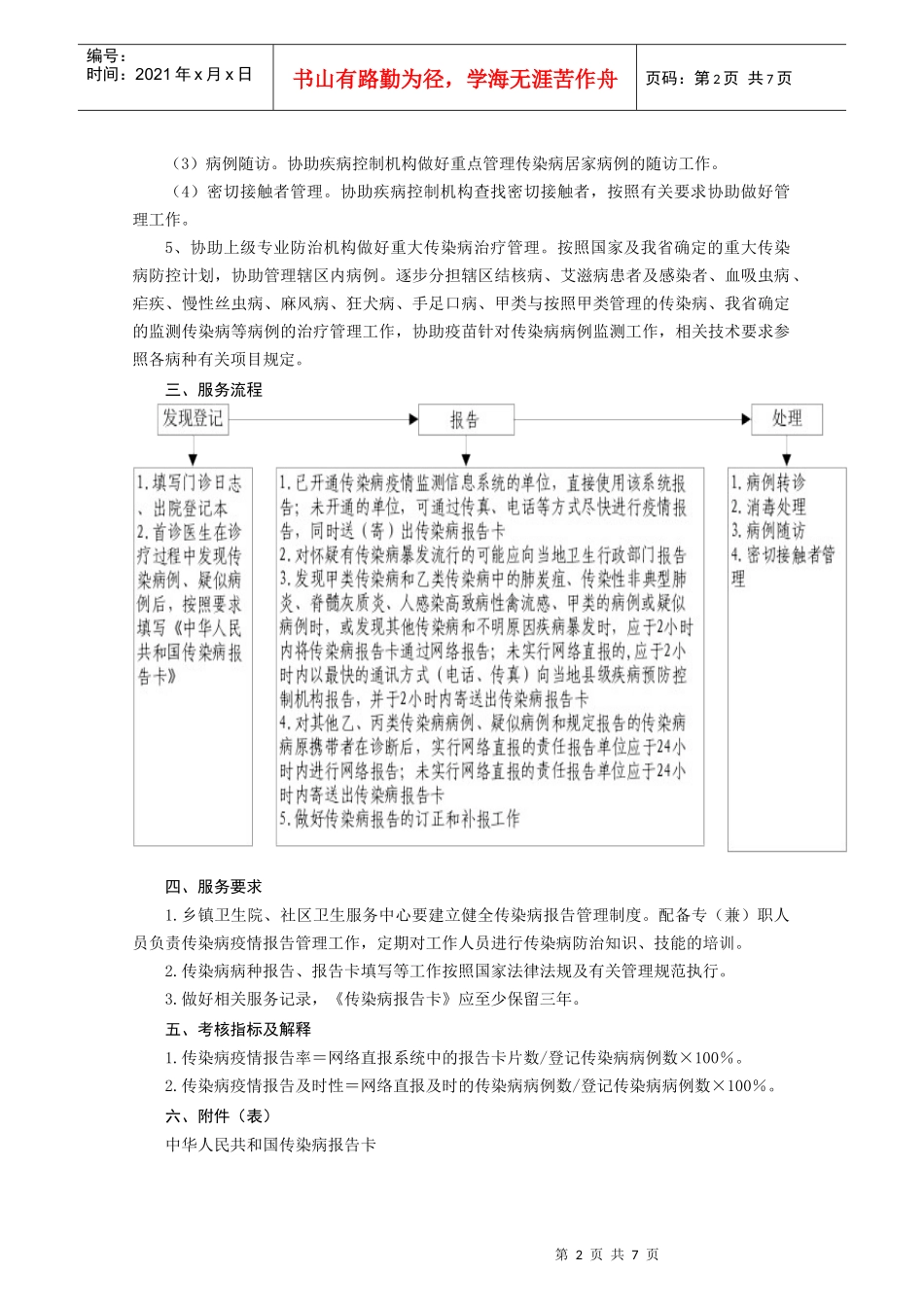 山东省传染病报告和处理服务规范_第2页