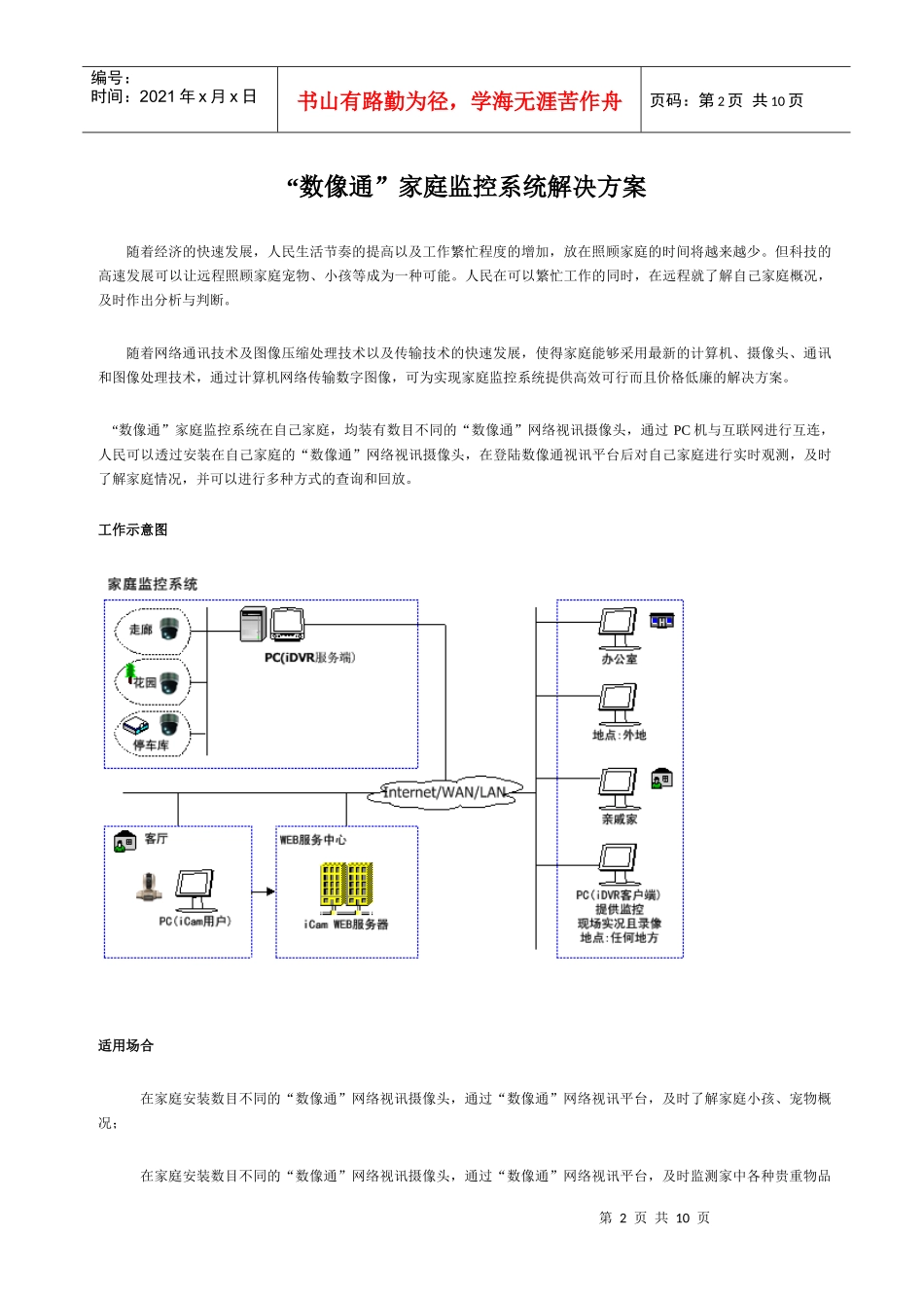 家庭监控系统解决方案_第1页
