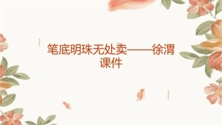 笔底明珠无处卖——徐渭课件