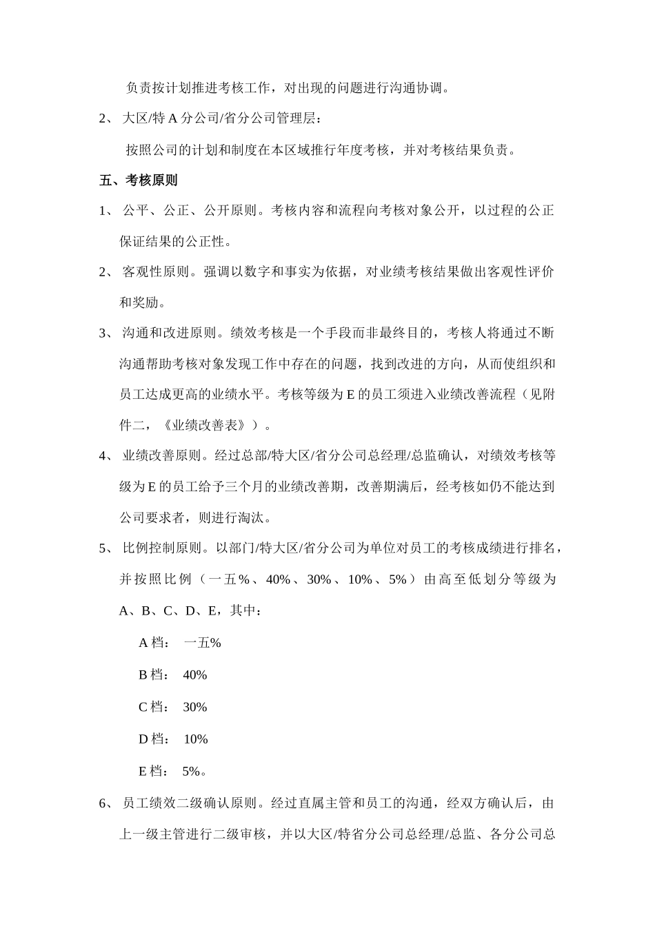 我国某通信公司绩效考核制度_第2页