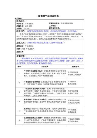 广告宣传员职责说明