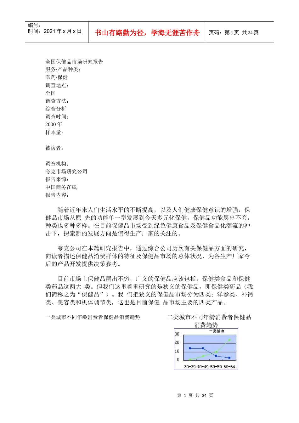 全国保健品市场研究报告_第1页