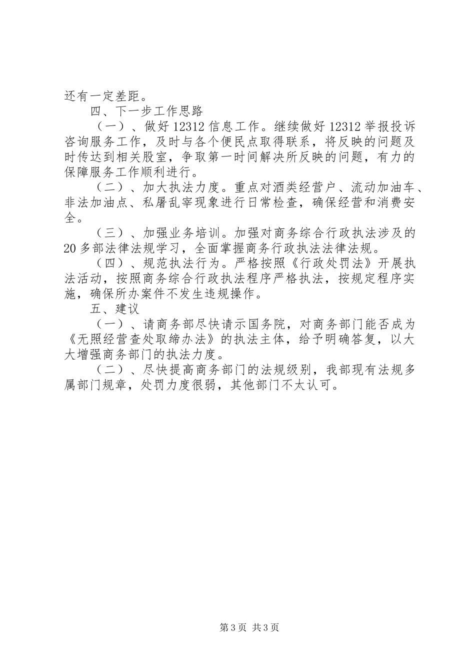 商务综合行政执法大队工作情况总结_第3页