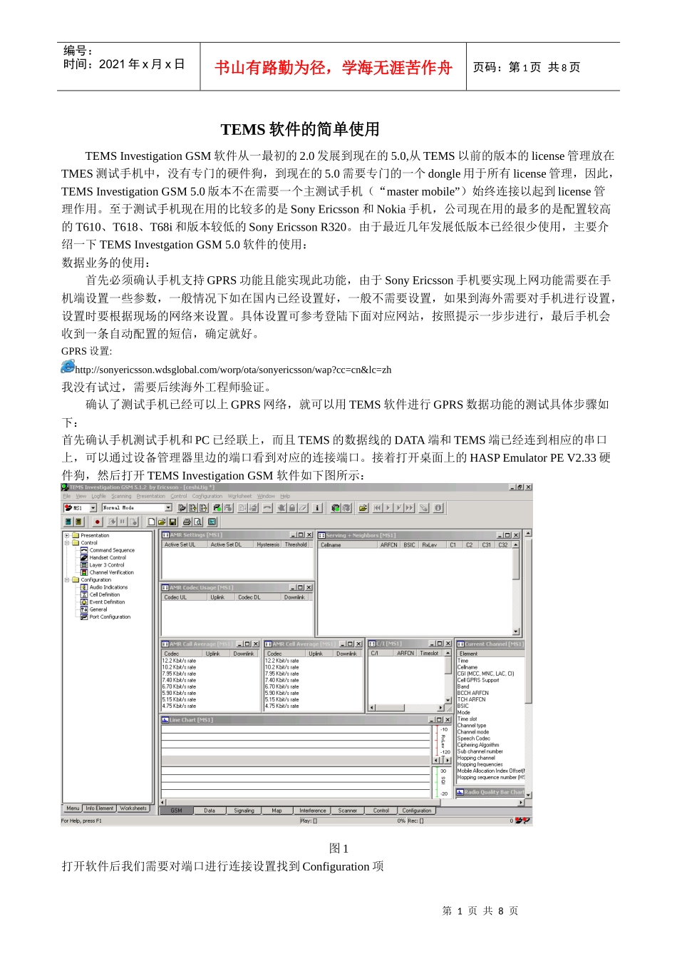 TEMS软件GPRS数据业务的使用_第1页