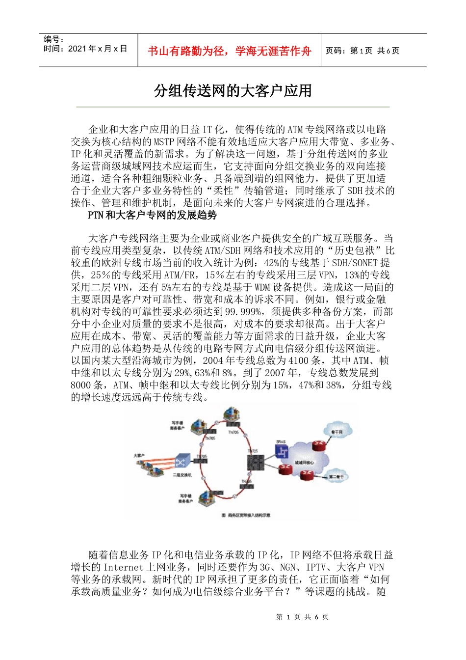 分组传送网的大客户应用_第1页