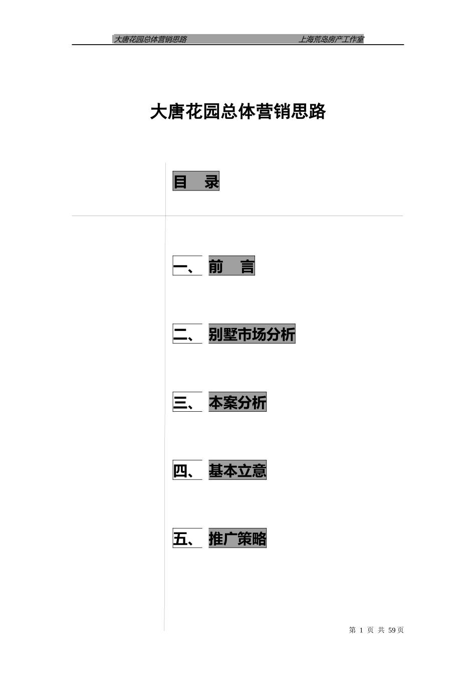 大唐花园总体营销思路_第1页