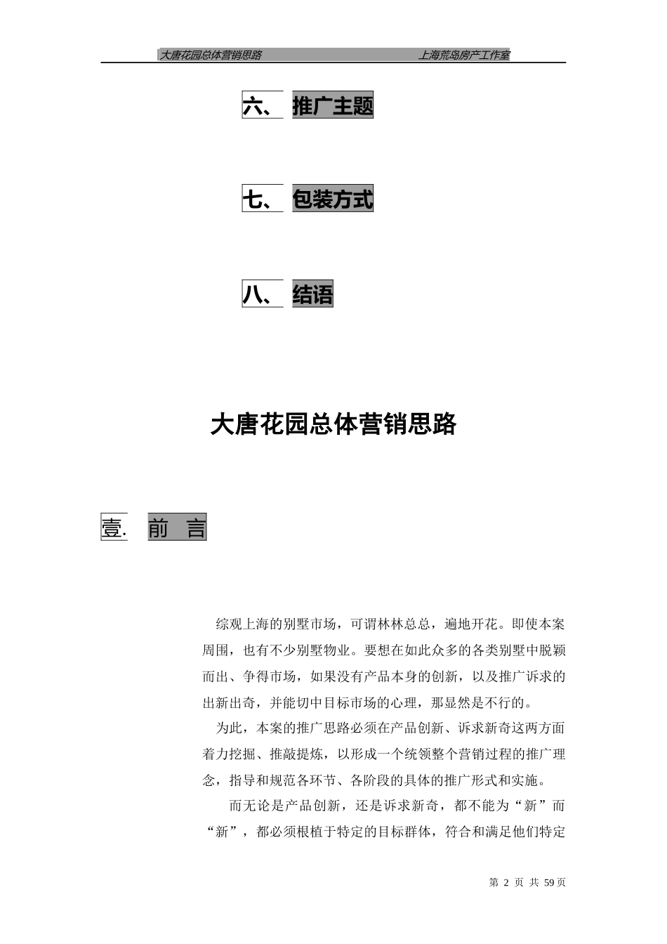 大唐花园总体营销思路_第2页