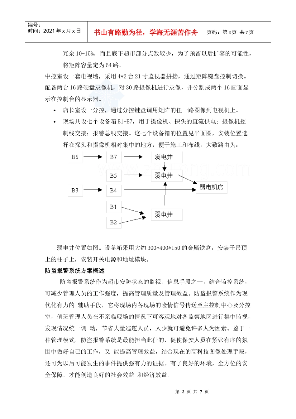 家润多超市衡阳店监控及防盗报警系统方案_第3页