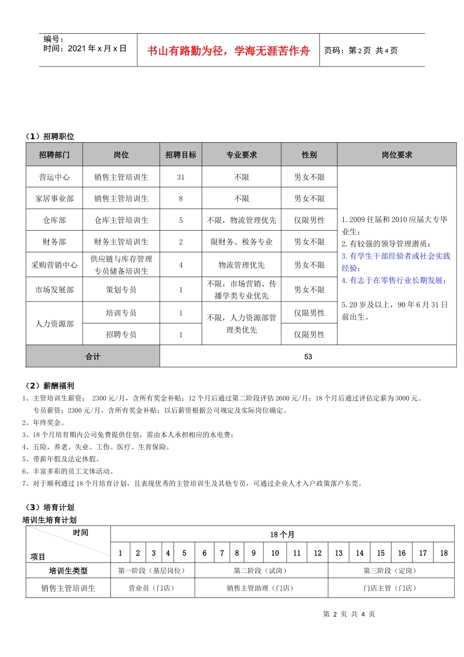 东莞时尚电器门店销售主管培训生招聘简章_第2页