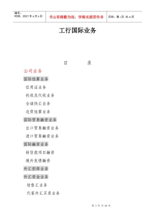 工行国际业务简介