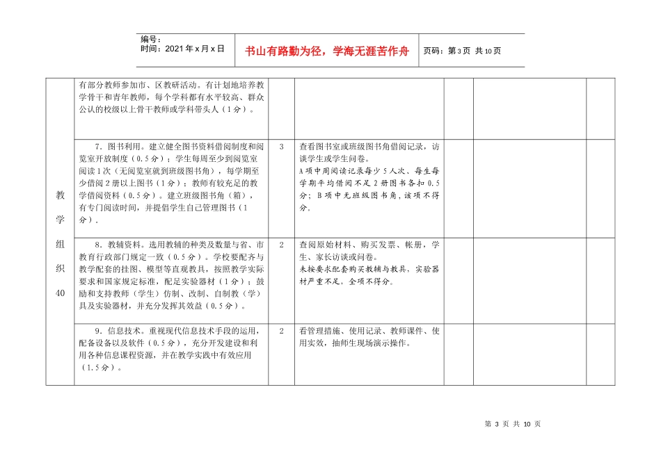 《厦门市小学教学常规管理工作评估标准(试行)》评分细则_第3页