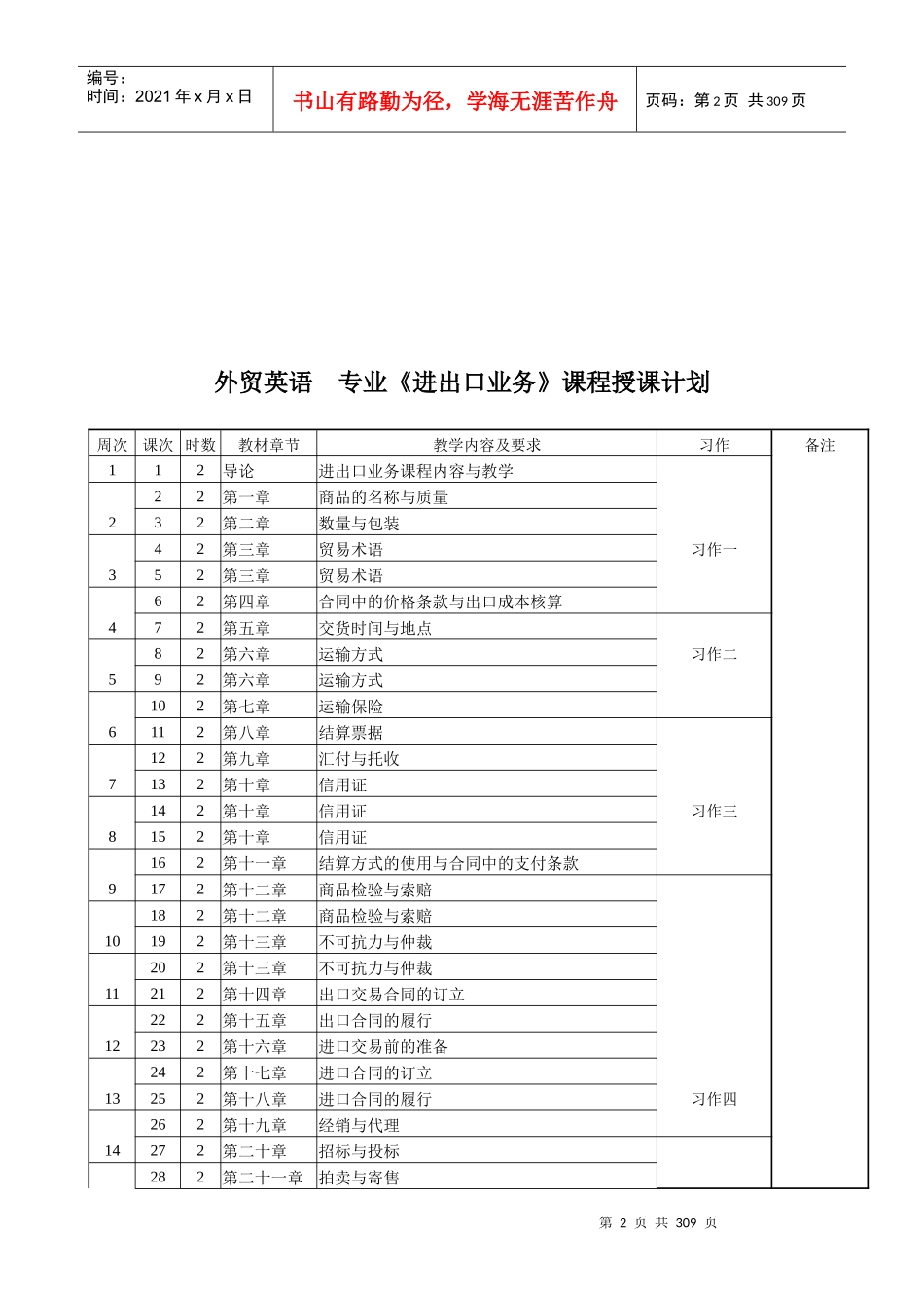 《进出口业务》授课笔记_第2页