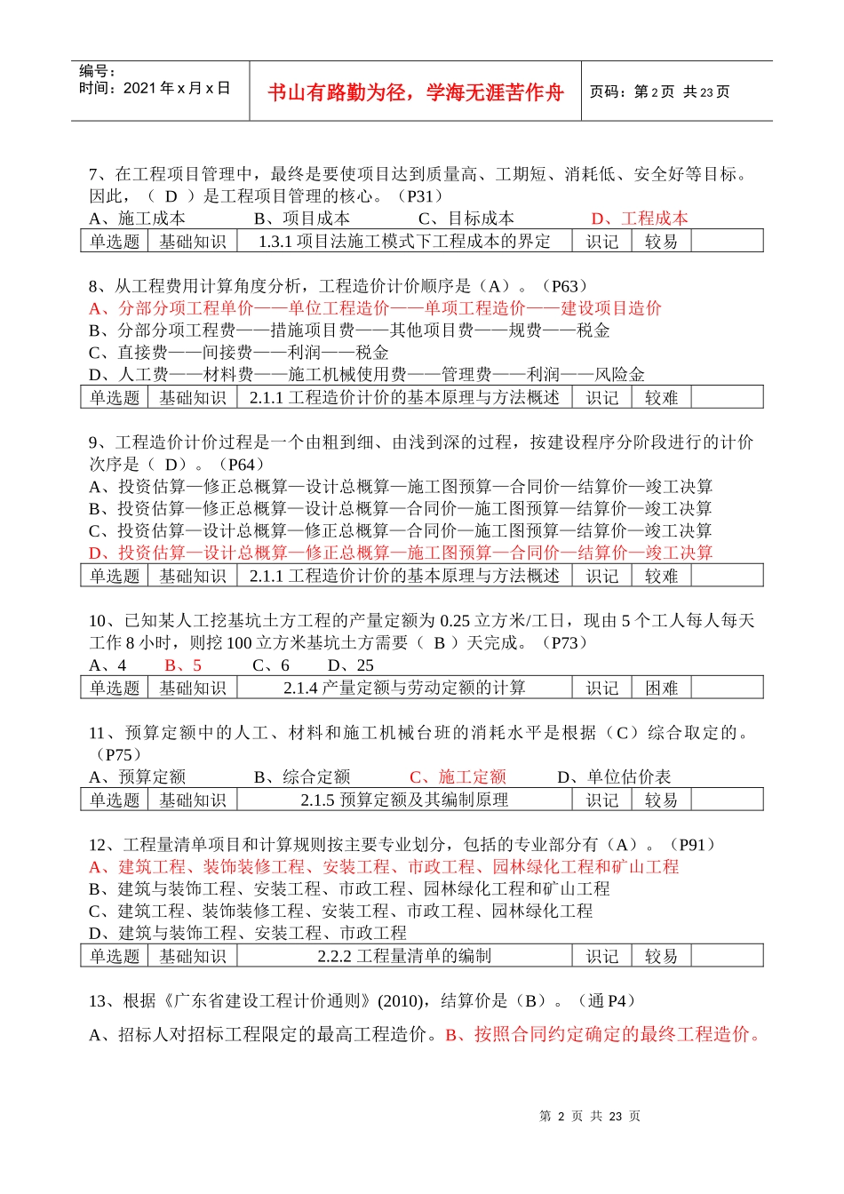 《建设工程计价基础知识XXXX》_第2页