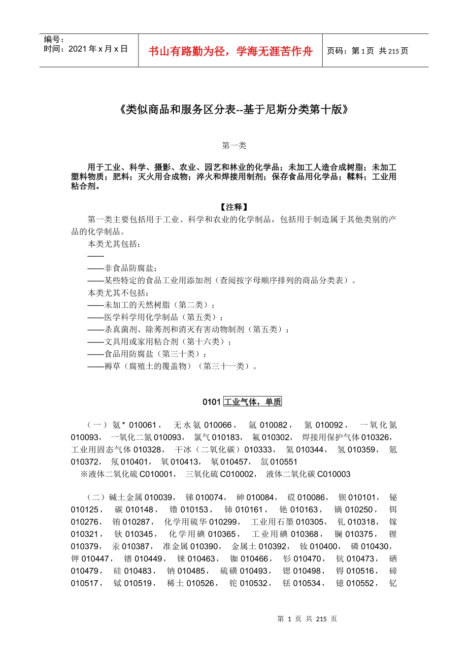 《类似商品和服务区分表--基于尼斯分类第十版》_第1页