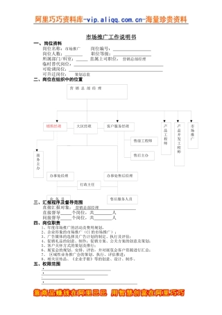 市场推广工作说明书（DOC 2页）