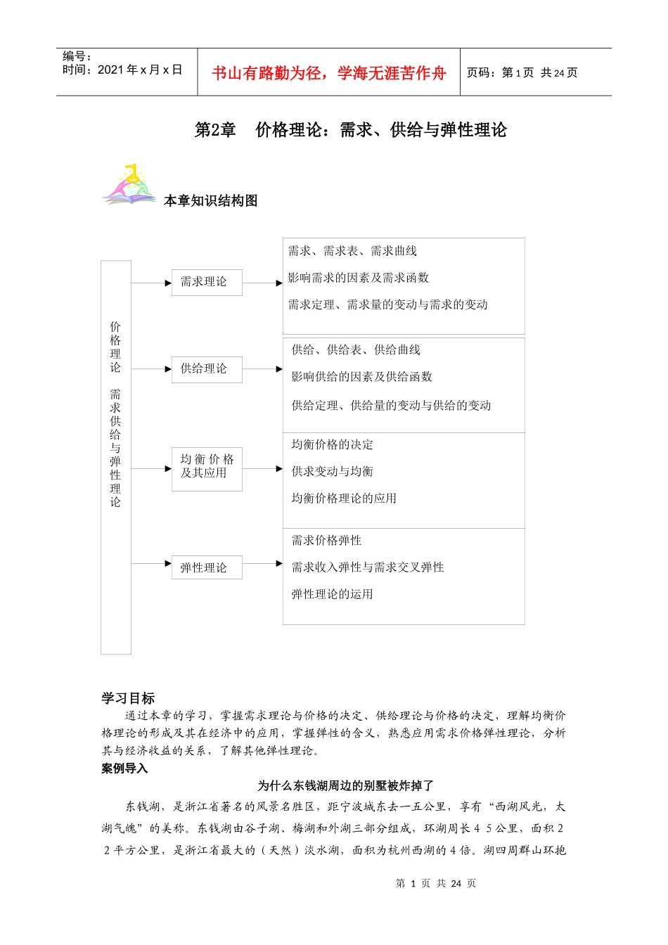 价格理论需求供给与弹性理论_第1页